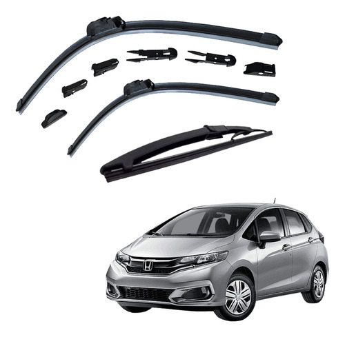 Juego De 3 Limpiaparabrisas Brx Honda Fit 2016