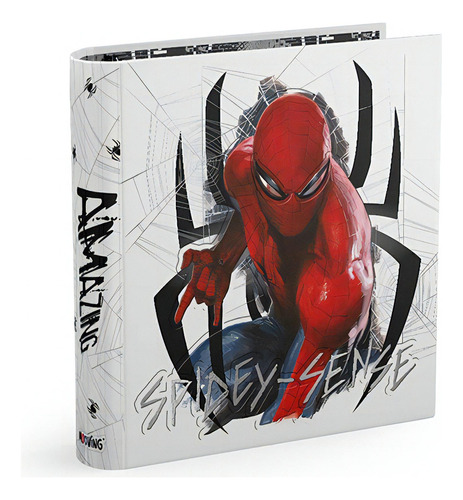 Carpeta Spiderman Hombre Araña Escolar 3 Aros 3 X 40 Mooving Color 2