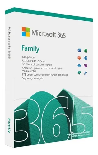 comprar Microsoft Office 365 Family Licença de 12 Meses Físico