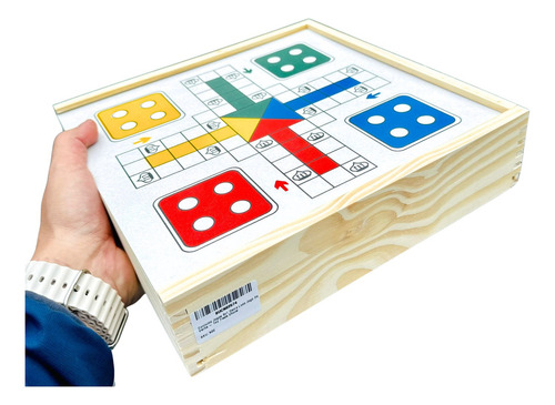Conjunto Jogos De Mesa 5x1 Xadrez, Dama, Ludo, Trilha, Jogo
