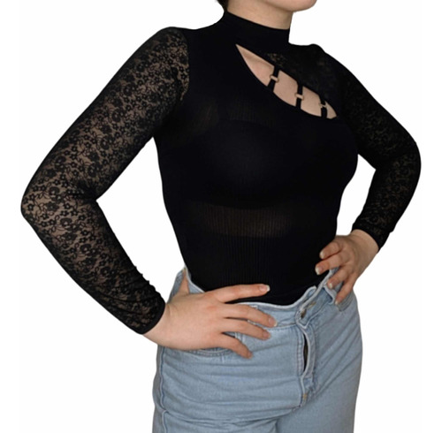 Blusa Control Abdomen - Negra