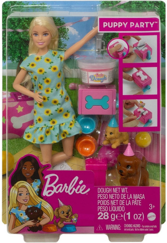 Muñeca Barbie Cachorro Fiesta Juego Con Y Accesorios 