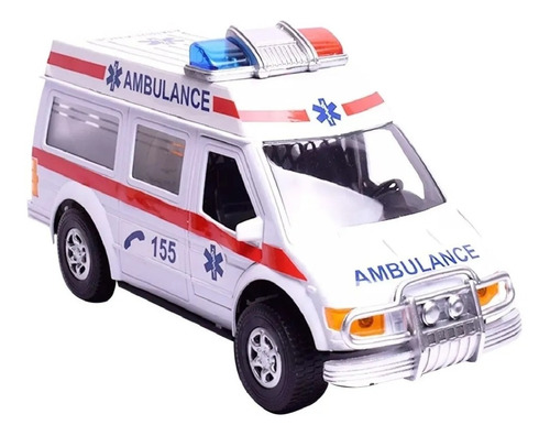 Juguete Auto Ambulancia Luz Y Sonido 30 Cm
