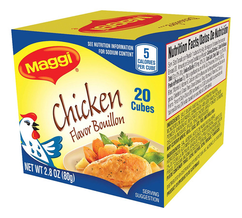 Cubos De Caldo Con Sabor A Pollo, Caja De 2.8 Oz