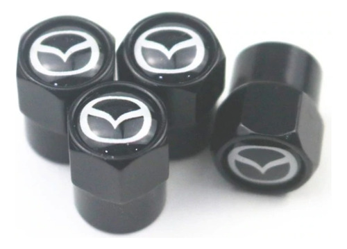 Tapa Valvulas Llanta Con Logo Mazda Juego X 4 Tuning