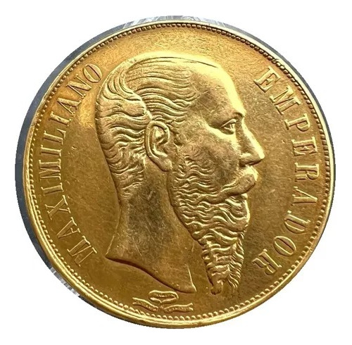 Moneda Centenario Oro 20 Pesos Maximiliano 1866 Colección