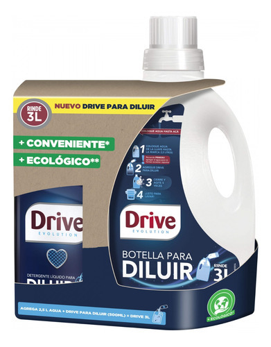 Drive Pack Detergente Líquido Para Diluir  500ml Rinde 3lt