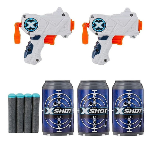 Imagen 3 de 4 de Pistola X-shot Original Doble Micro Lanza Dardos Hasta 24m
