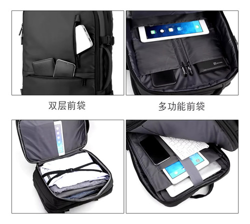 Mochila Viral Tiktok Expandible Apta Para Cabinas D Avion