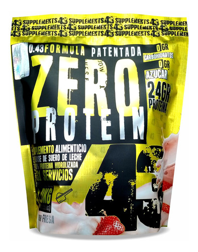 43 Proteina Zero Hidrolizada 1 Kg Fresa 43 Supplements