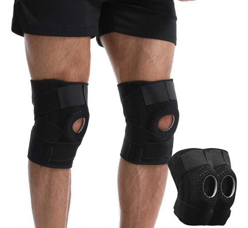 2pcs Rodillera Deportiva Ajustable, Protector De Rodillera