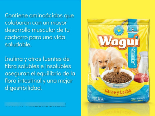 Imagen 3 de 5 de Alimento Balanceado Wagui Perros Cachorros X 1,5 Kg
