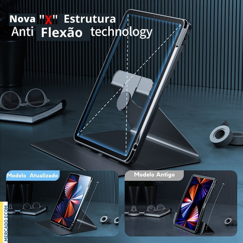 Capa Case Pasta Giratória 360 P/ iPad Air 4 E 5 Modelo 2022