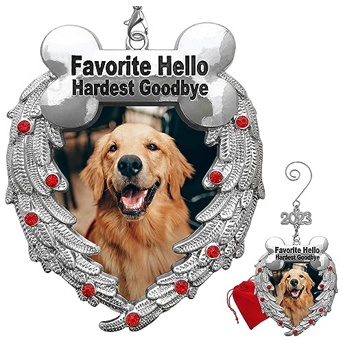 Adorno De Foto Conmemorativa De Mascotas Navidad - Enca...