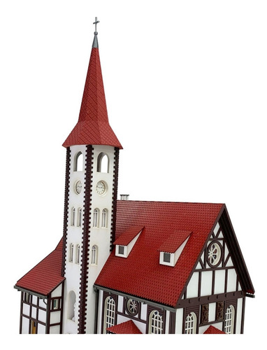 Imagen 8 de 10 de Iglesia Ho 1/87 Con Luz Para Armar Maqueta Trenes Adorno