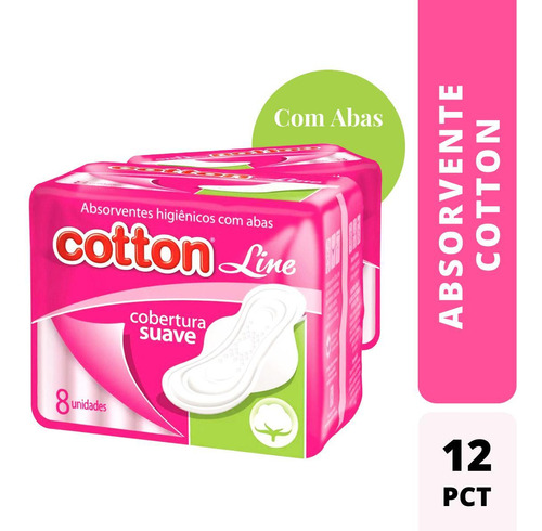 Absorvente Higiênico Cotton Line Ca Com 12un