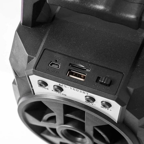 Corneta Altavoz Speaker Bluetooth Usb Sd Radio Portatil Led