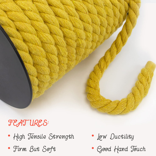 Cordón De Macramé 0.8 Cm, Hilo De Algodón 40 M