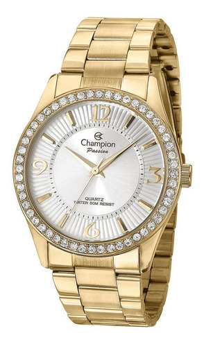 Relogio Champion Feminino Dourado Cn29365h Original