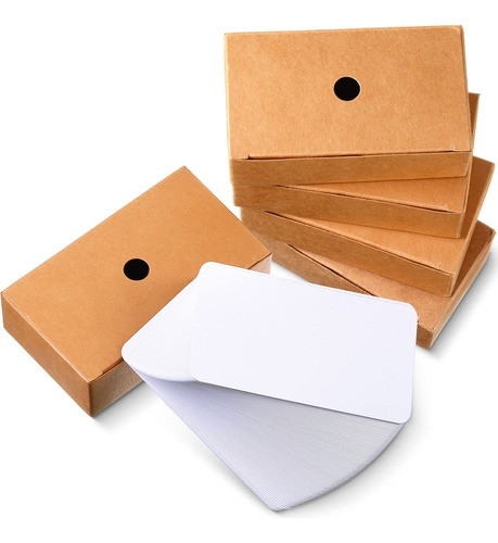 500 Tarjetas De Visita En Blanco 5 X 8.9 Cm Para Notas