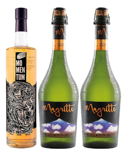 Licor Momentum + 2x Sidra De Manzana Magritte 750cc