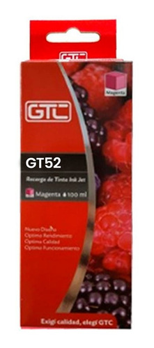 Tinta Gtc Gt52 Alternativa 100ml P/ 315 415 530 - Magenta