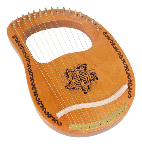 Grabado Exquisito Principiantes 16-string Lyre Harp Madera