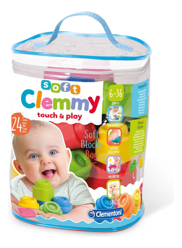 Clementoni Baby Clemmy Soft Block 24 Piezas Bolsa Con Cremal