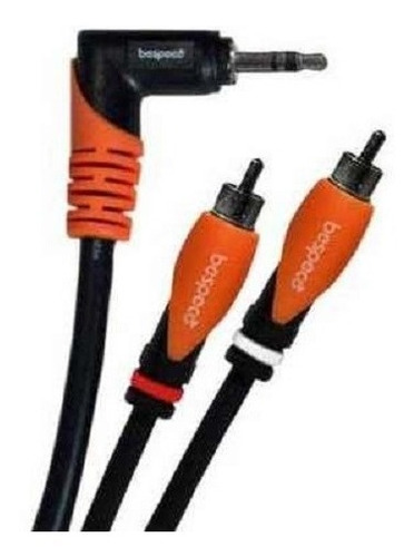 Cable Bespeco Miniplug Est 90 A 2 Rca Macho 1,80mt Slympr180