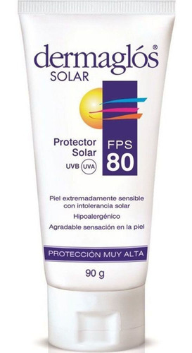 Dermaglós Protector Solar Fps 80 Alta Proteccion X 90g