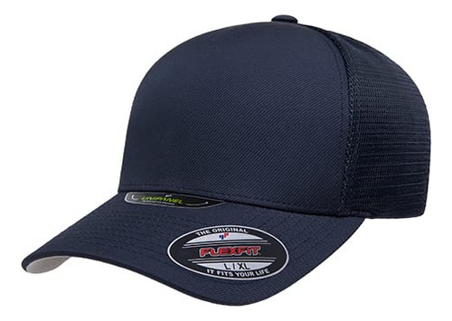 Flexfit Gorra De Camionero Melange Unipanel, Azul Marino