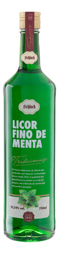 Licor Fino Menta Schluck Tradicionais Garrafa 750ml