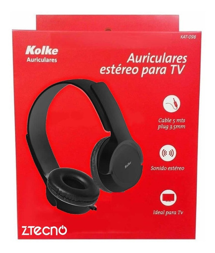 Imagen 5 de 6 de Auriculares Vincha Cable 5 Metros Jack 3.5mm Ideal Tv Pc