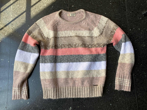 Sweater Genoa Rayado En Tonos Rosa Pastel (3a) Talle 2
