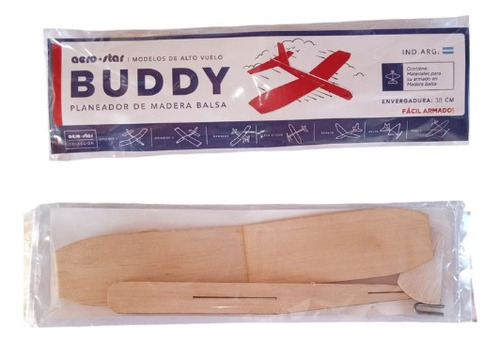 Avión De Madera Balsa Aeromodelismo Buddy Aero Star Madera Balsa