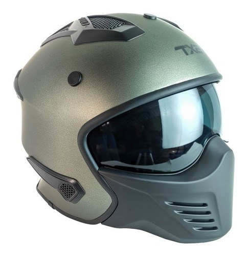 Imagen 3 de 5 de Casco Tx2 Cafe Racer Certificado Ece Modular Careta Y Gafas