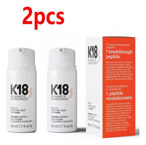 K18 Hair Mask 50 Ml Hidratación De Cabello 2 Unidades