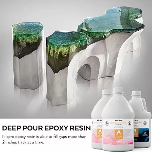 Nicpro Kit De Resina Epoxi De Vertido Profundo, 1,5 Galones