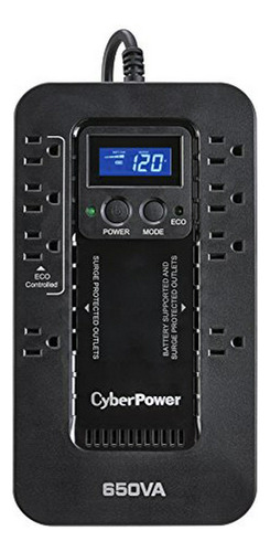 Sistema Cyberpower Ec650lcd Ecológico Ups, 650va - 390w, 8 S
