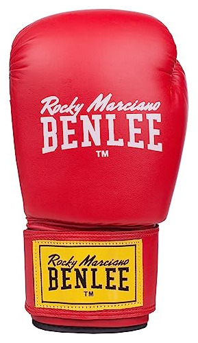 Benlee Guantes De Boxeo De Cuero Faux Rodney, Color:red/blac