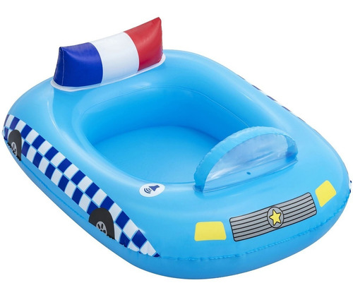 Bote Flotador Inflable Auto Policía Con Sonido Bestway 34153