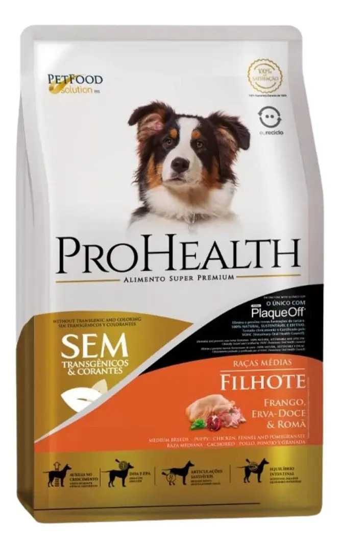 Ração Seca Pro Health Cão Filhote Médio 2.5 Kg