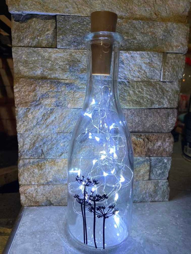 Botella Con Luz Led Decorativa