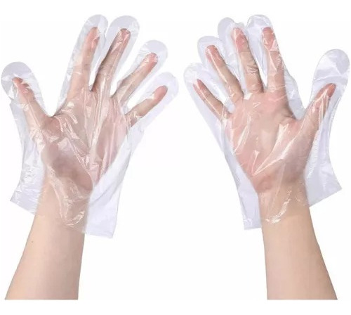 Guantes Desechables Plastico Polietileno 100 Unidades