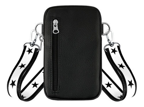 Imagen 3 de 5 de Cartera Porta Celular Bandolera Morral Regulable Eco Cuero