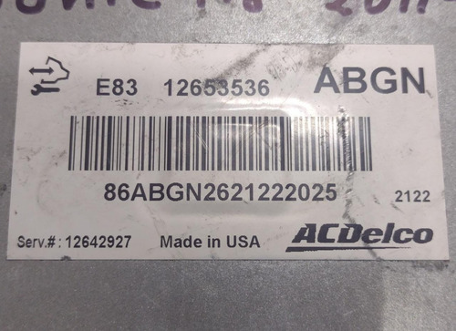 R464 Computadora Chevrolet Sonic 1.8 11-12 129653536 (Usado)