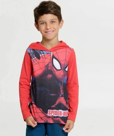 blusa do homem aranha com capuz