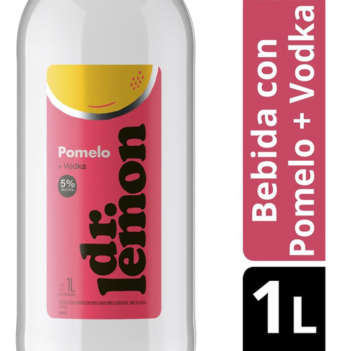 Dr Lemon Vodka Con Pomelo Xl Botella X 1 Lt