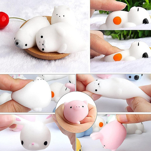 50 Und Pack Mini Mochi Squeeze Toy Fidget Spinner Para Niños Favores De Fiesta, Mini Cenas Juguetes De Alivio De Estrés De Animales Lindos