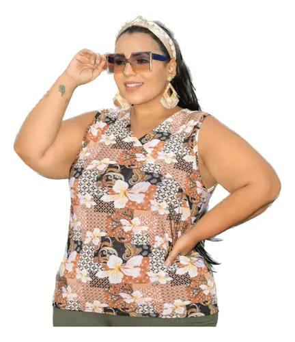 Regata Feminina Plus Size Blusa Academia Dry Fitness Malha Fria - 041